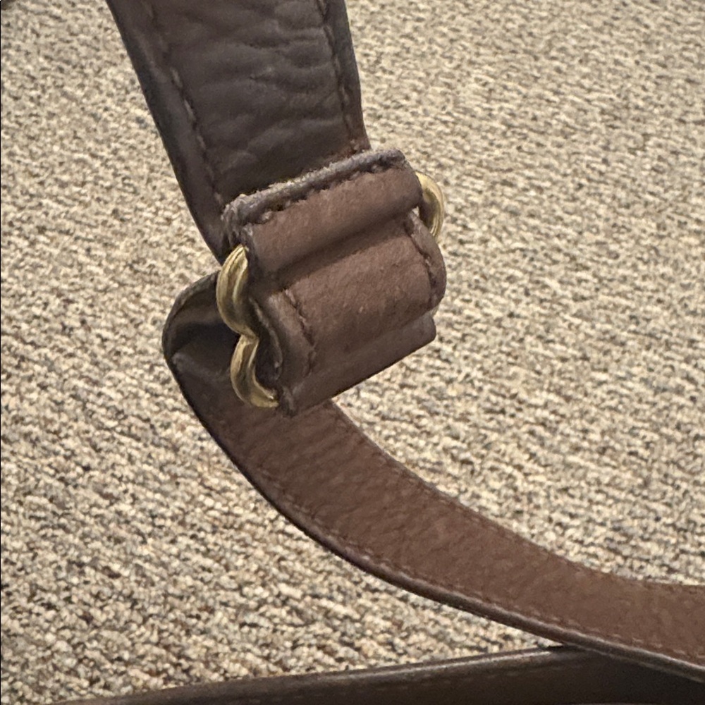 Coach Brown suede bucket crossbody bag with adjustable strap - Picture 7 of 9